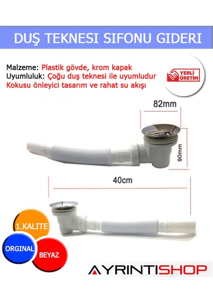 Duş Teknesi Sifonu Gideri