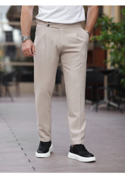 Old Money Pileli Likralı Kumaş Pantolon fiyatları