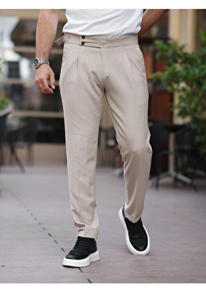 Old Money Pileli Likralı Kumaş Pantolon modelleri