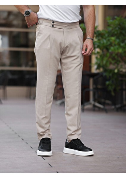 Old Money Pileli Likralı Kumaş Pantolon fırsatları