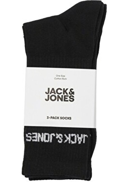 Erkek Siyah Jacmelvin Tennis Sock 3 Pack Noos Çorap 12260083-BLACK fiyatları