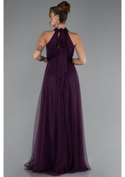 Halter Yaka Uzun Abiye Elbise ABU3252 fiyatları