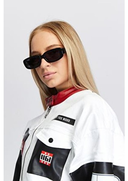 Kadın Oversize Kot Ceket Kolları Deri Garnili Fermuarlı Motorcu Montu Baskılı Yarışçı Kolej Ceket modelleri