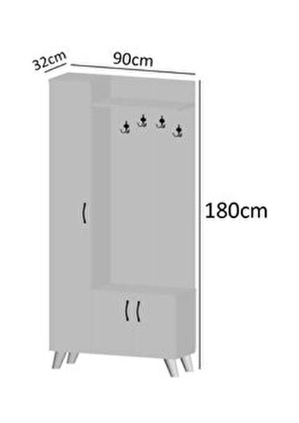 Eko Portmanto Vestiyer Beyaz