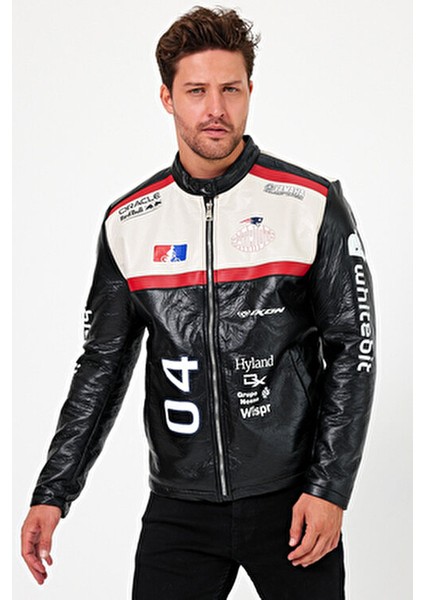 Oversize Puf Deri Bomber Ceket Rüzgar Geçirmez Baskılı Model fırsatları