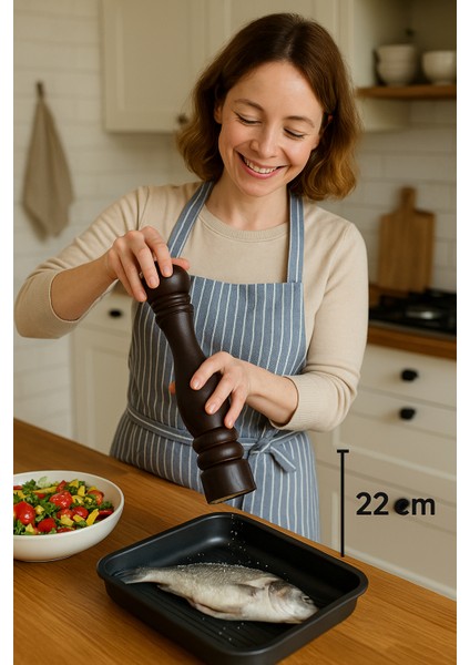 Be Original Viyana 22 cm Ahşap Tuz Değirmeni – Doğal, Dayanıklı, Ayarlanabilir Öğütme indirimleri