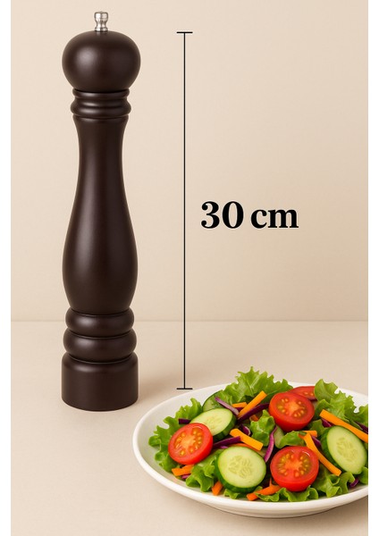 Viyana 30 cm Ahşap Tuz Değirmeni