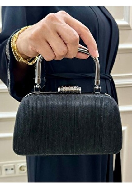 Kadın Simli Tutma Detaylı Abiye Omuz Çantası