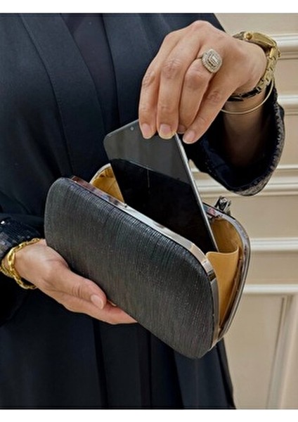 Kadın Simli Tutma Detaylı Abiye Omuz Çantası