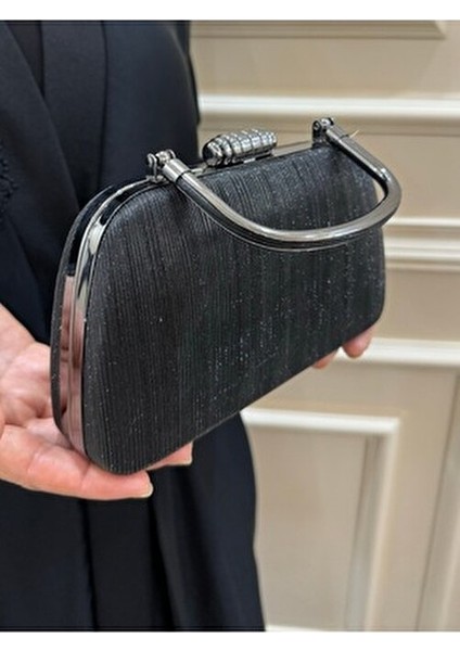 Kadın Simli Tutma Detaylı Abiye Omuz Çantası