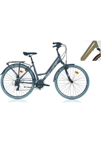 Elite 705 460H 28 Jant Şehir Bisikleti Metalik Açık Yeşil Kahve Bakır