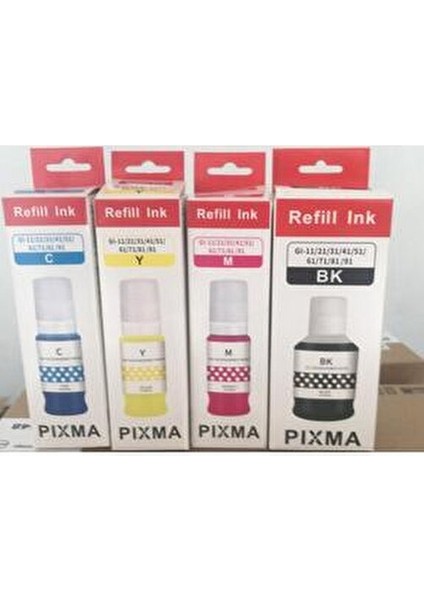 G3430/ Gı-41 Serisi Siyah ve Renkli Muadil Mürekkep Takımı Bcmy*aska Bilişime Aittir Içerik*