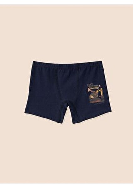 Hard Working Erkek Çocuk Organik Pamuklu Likralı Boxer 6'lı Örme Kumaşlı Konforlu indirimleri