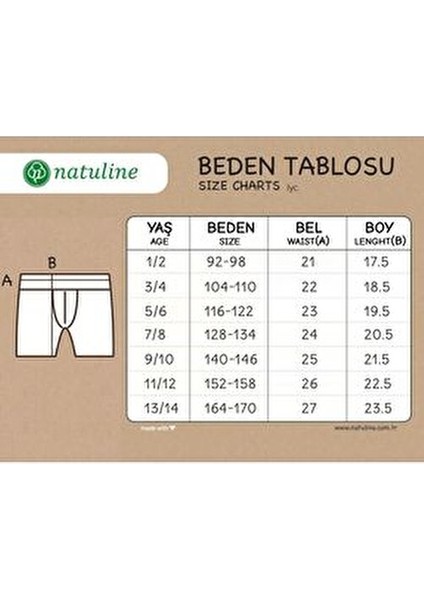 Hard Working Erkek Çocuk Organik Pamuklu Likralı Boxer 6'lı Örme Kumaşlı Konforlu