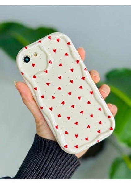 Iphone 7 - 8 - Se 2020 Uyumlu Kırmızı Kalpler Baskılı Darbe Önleyici Lansman Kılıf fiyatları