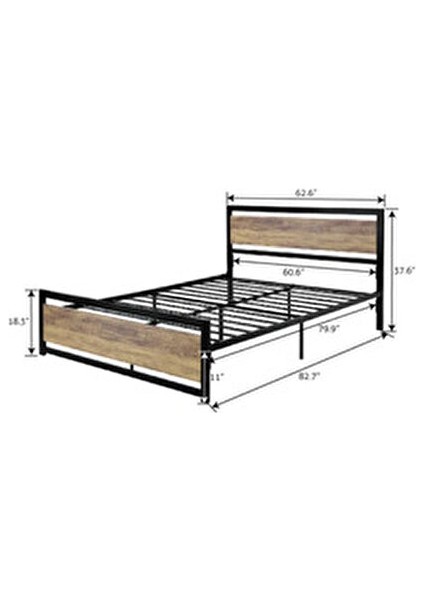 Metal Karyola, Çınar Xl Metal Karyola Renk Seçenekli, Çift Kişilik