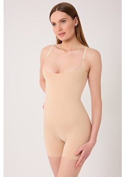 Kadın Lazer Kesim Korse Hava Geçirgen Pamuk 2 Beden Tam Boy Askılı Model