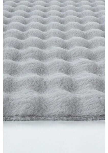 Açık Gri Yumuşak Bubble Kaymaz Özel Taban Peluş Halı Yolluk fiyatları