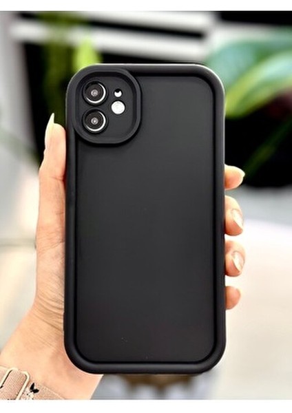 Iphone 11 Uyumlu ( 12 Görünümlü Köşeli ) Darbe Önleyici Mat Lansman Silikon Kılıf