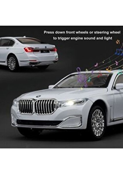 Bmw 760Lİ Araba Bmw 7 Serisi Araba 1:24 Diecast Metal Model Araba Koleksiyon Araba Sesli Işıklı indirimleri