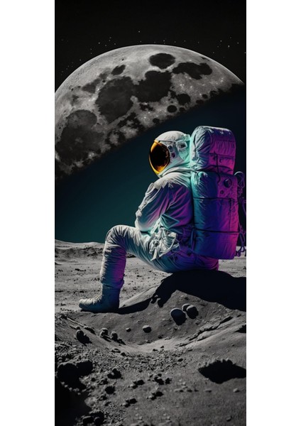 Düşünceli Astronot V1 Ev Duvar Salon Güzellik Salonu Ofis Dükkan Dekarasyon Kanvas Tablo fiyatları