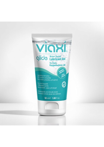 Viaxi Glide Su Bazlı Kayganlaştırıcı Jel Sade 50 ml