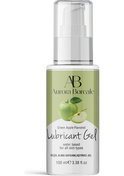 Aurora Boreale Yeşil Elma Aromalı Kayganlaştırıcı Jel 100 ml