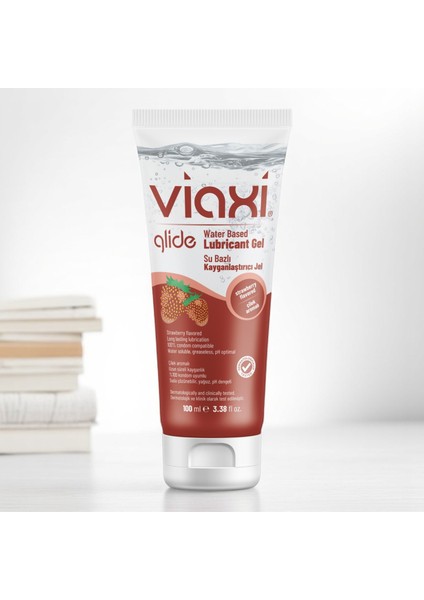 Viaxi Glide Su Bazlı Çilek Aromalı Kayganlaştırıcı Jel 100 ml