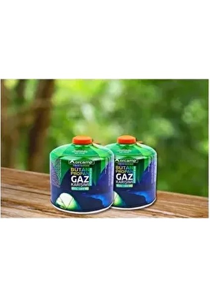 450 gr 2'li Set Bütan-Propan Gaz Kartuşu/tüpü | Kamp ve Ocak Kullanımı Için