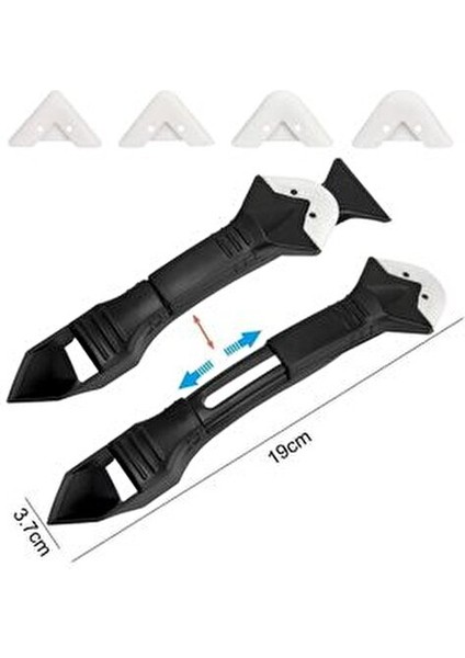 Fayans Derz Dolgu Silikon Kazıyıcı Sıyırıcı ve Uygulayıcı 3 Ü 1 Arada Aparat