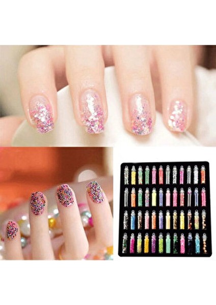 48'li Sim Pul Boncuk Seti Tırnak Göz Çevresi Süsleme Kalıcı Oje Protez Tırnak Nail Art fiyatları