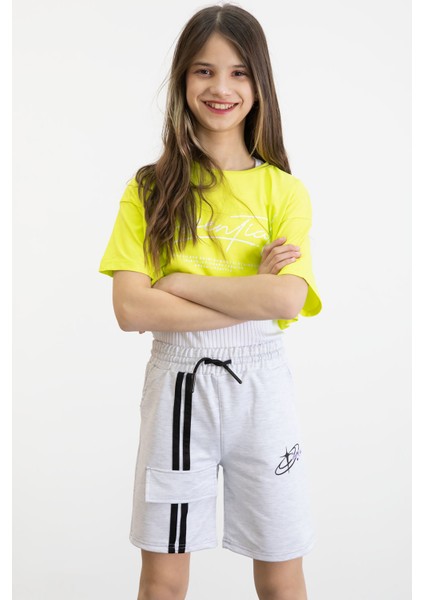 Gri Kız Çocuk Şort 20752