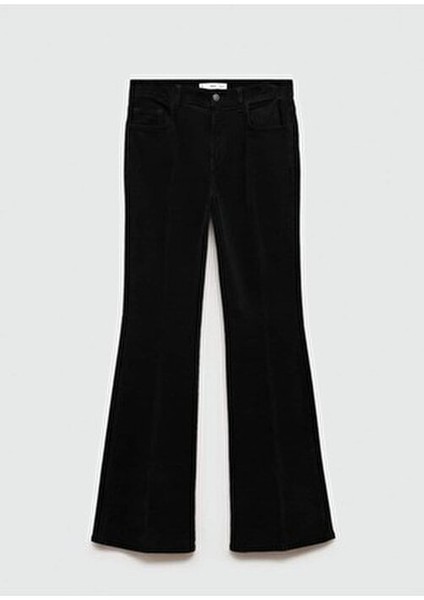 Fitilli Kadife Flare Jean Pantolon modelleri