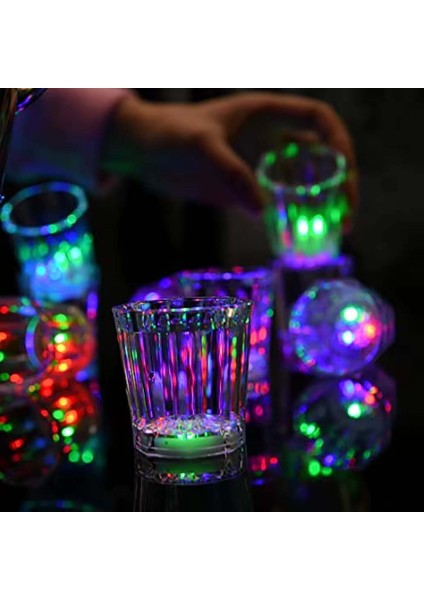 LED Işıklı Eğlence Bardakları - 3 Modlu Renk Değiştiren Bardak 12 Adet (5263) fiyatları