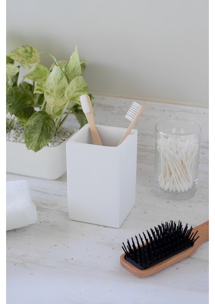 Beton Beyaz Diş Fırçalık | Elektrikli Diş Fırçası, Diş Macunu ve Tezgah Üstü Düzenleyici modelleri