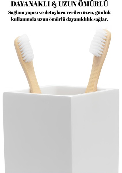Beton Beyaz Diş Fırçalık | Elektrikli Diş Fırçası, Diş Macunu ve Tezgah Üstü Düzenleyici indirimleri