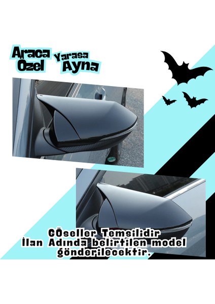 Corsa D Batman Yarasa Ayna Kapağı Piano Black - 2006-2014 fırsatları