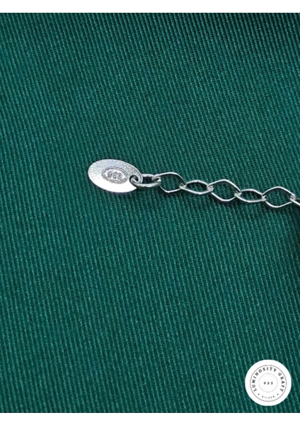 925 Ayar Gümüş Erkek ve Kadın Yonca Model Beyaz Doğal Taşlı Bileklik - Van modelleri