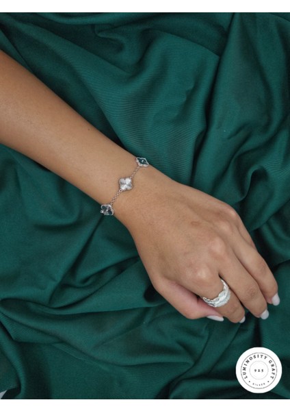 925 Ayar Gümüş Erkek ve Kadın Yonca Model Bileklik - Van fiyatları