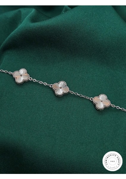 925 Ayar Gümüş Erkek ve Kadın Yonca Model Bileklik - Van modelleri