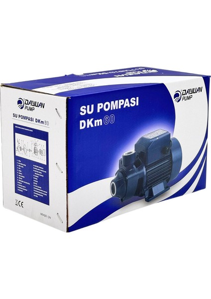Dayuan DKM60 Bakır Sargılı 0,37KW 0,5hp Su Pompası modelleri