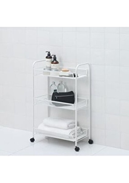 Banyo Servis Arabası, Beyaz, 26X48X77 cm modelleri