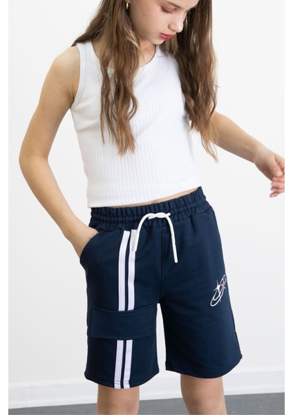 Lacivert Kız Çocuk Şort 20748 modelleri