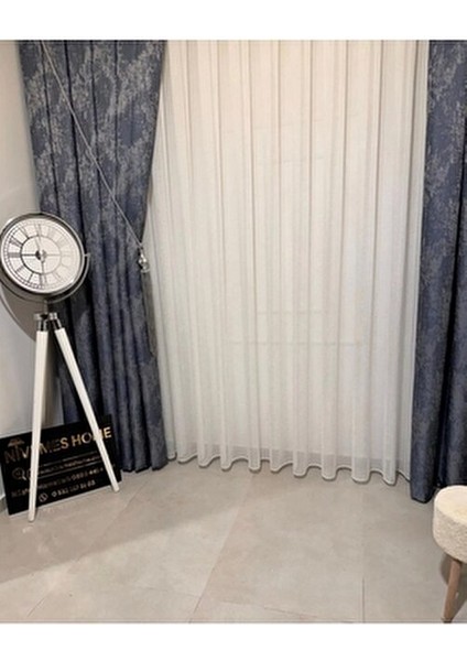 Nivemeshome Keten Tül Sezer Çöl Tasarım 1/2,5 Pileli Tül Perde Apm indirimleri