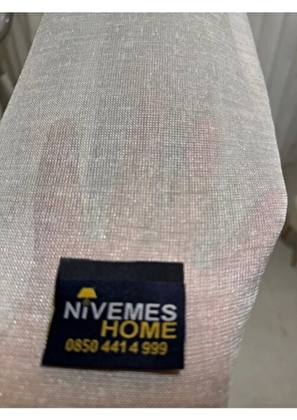 Nivemeshome Keten Tül Sezer Çöl Tasarım 1/2,5 Pileli Tül Perde Apm