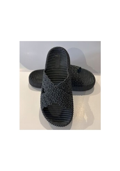 Hasır Görünümlü Kalın Taban Full Kaydırmaz Plastik Kadın Islak Zemin Ev ve Sokak Terliği fırsatları