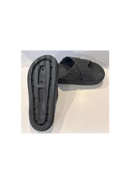 Hasır Görünümlü Kalın Taban Full Kaydırmaz Plastik Kadın Islak Zemin Ev ve Sokak Terliği