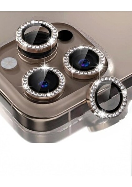 Iphone Uyumlu Parlak Taşlı Kamera Lens Koruyucu