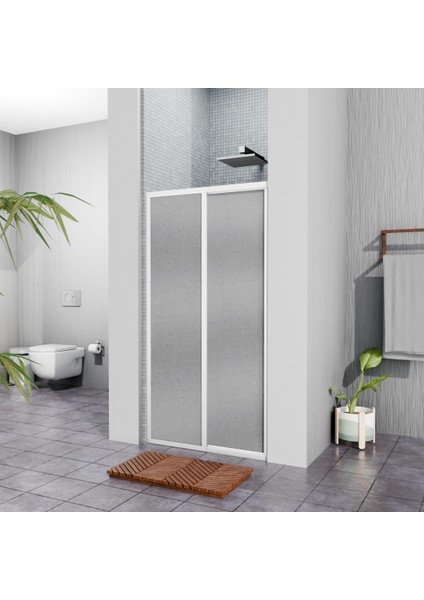 Beyaz Plastik Mika Duşakabin H:180 110CM