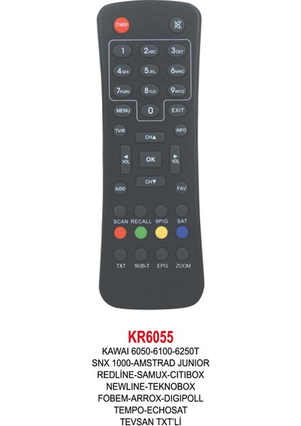 Kawaı 6050-6100-6250T Uydu Kumandası